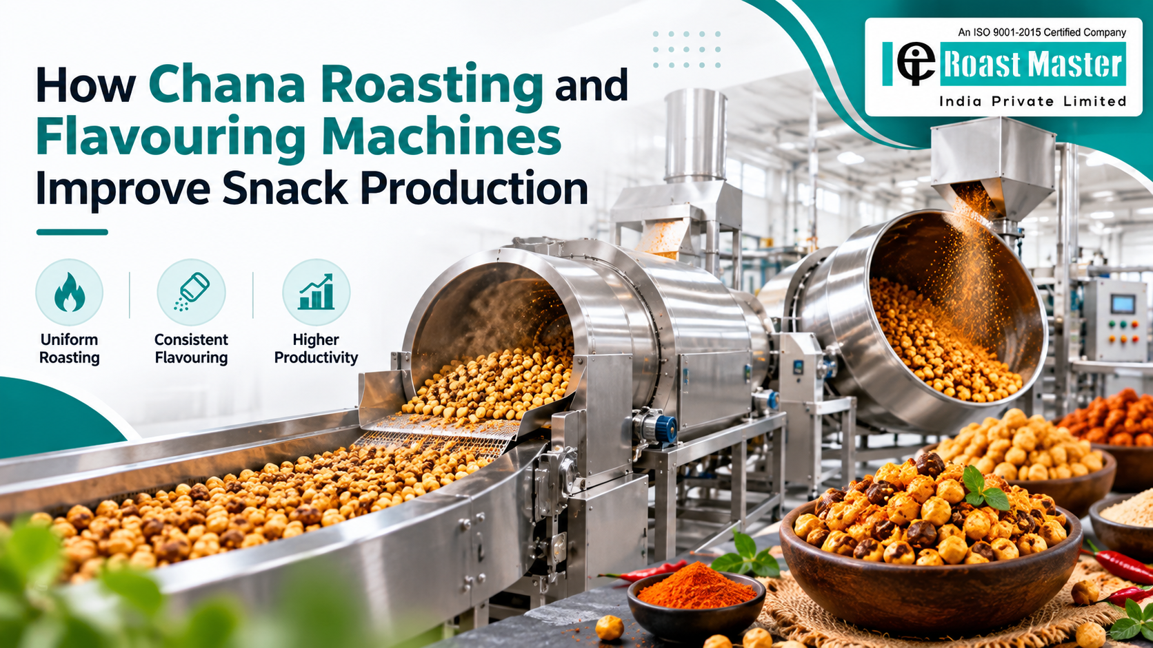 How Chana Roasting and Flavouring Machines Improve Snack Production