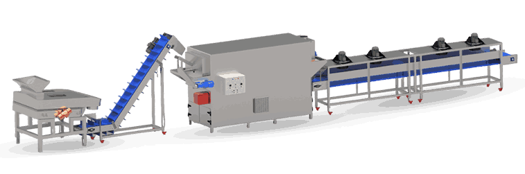Automatic Continuous Nuts Roasting Flavoring Line