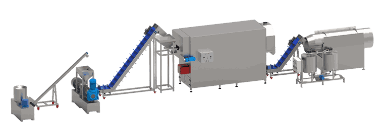 Extruded Snack Kurkure Roasting line 