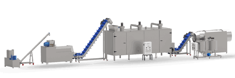 Multigrain chips processing line